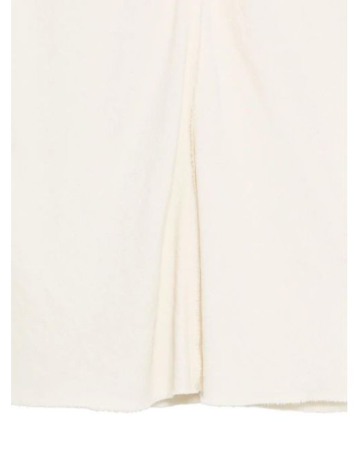 AMI White Split-Front Skirt