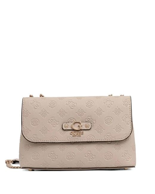 Guess Natural Dita Embossed Crossbody Bag