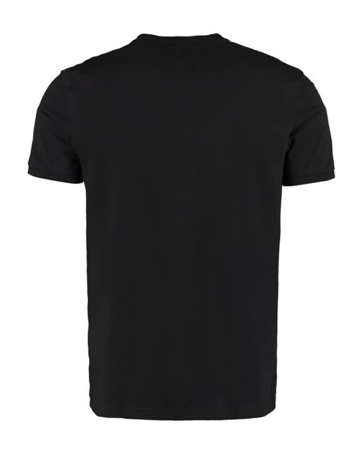 Dolce & Gabbana Black Embroidered T-Shirt for men