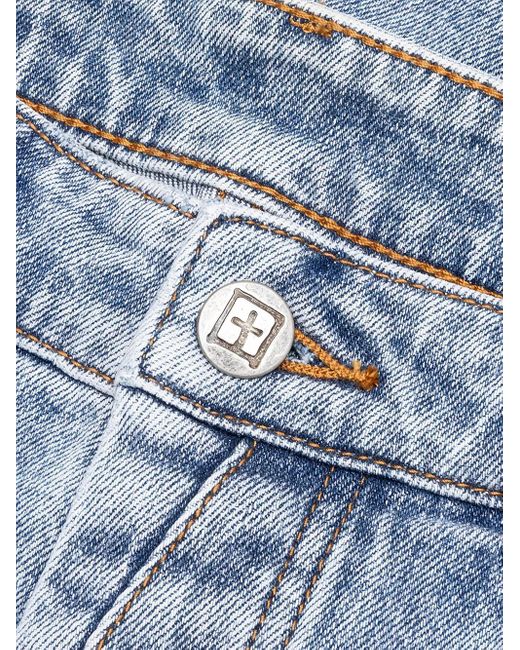 Ksubi Blue Van Winkle Embroidered-Patch Jeans for men