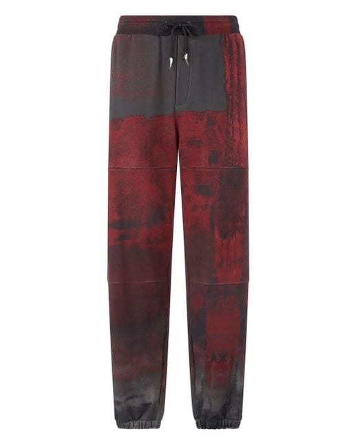 Roberto Cavalli Hose mit Farbklecks-Print in Red für Herren