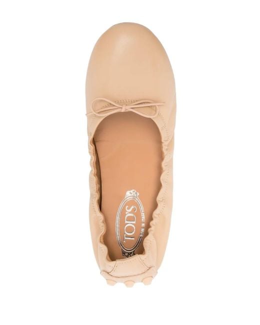 Tod's Natural Gommino Ballerina Shoes