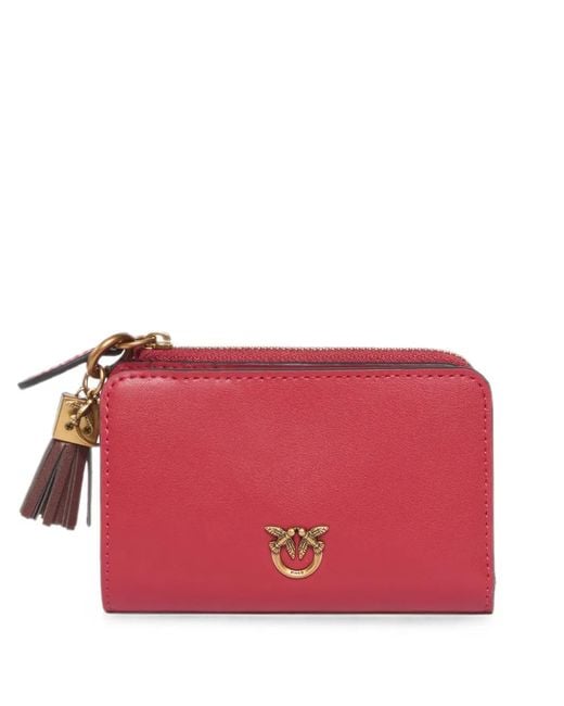 Pinko Red Love Birds Tassel Wallet