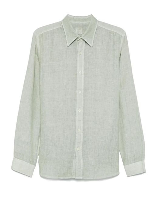 メンズ 120% Lino リネンシャツ Gray