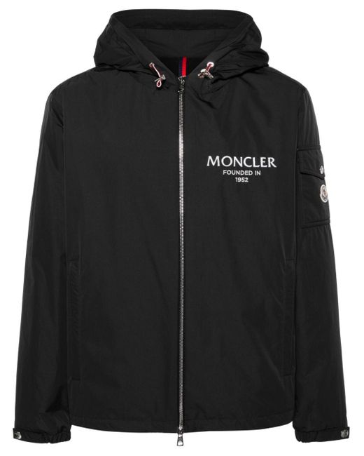 Moncler Black Hooded Down-feather Puffer Jacket for men