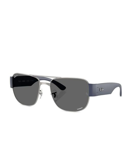 Ray-Ban Gray Square-Frame Sunglasses