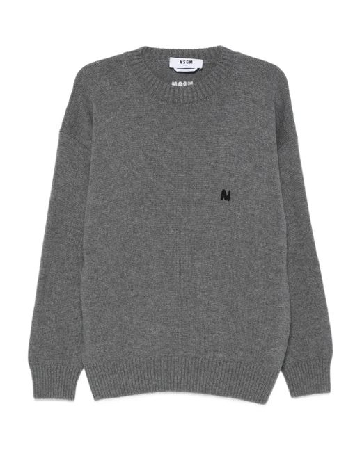 MSGM Gray Pullover Clothing for men