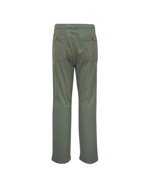 Faherty Brand Green Pantalon À Lien De Resserrage Et Poches Plaquées for men