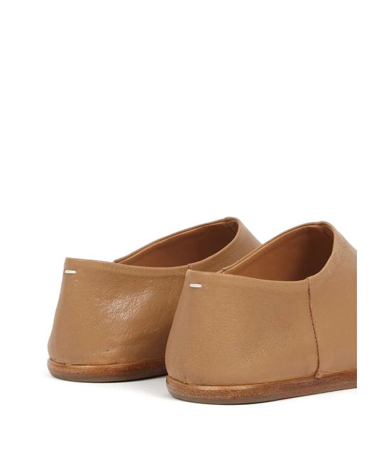 Maison Margiela Brown Tabi Leather Babouche Shoes