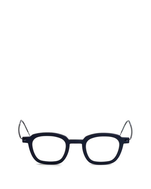 Lindberg Black Square-Frame Titanium Glasses
