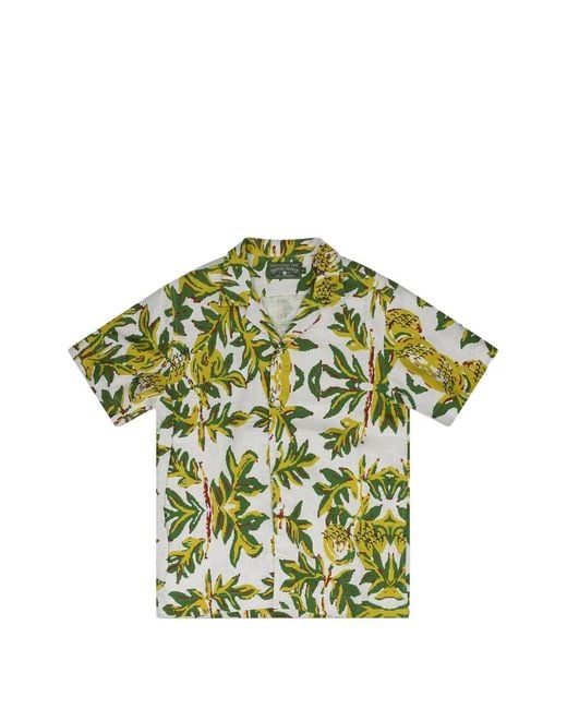 DENIM TEARS Green Mountain Graphic-Print Short-Sleeve Shirt for men