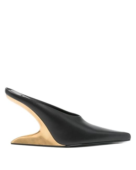 Alexander Wang Blue Boomerang 105Mm Wedge Mule Shoes