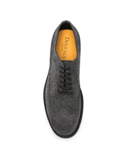 Stringate Con Dettaglio Brogue di Doucal's in Gray da Uomo