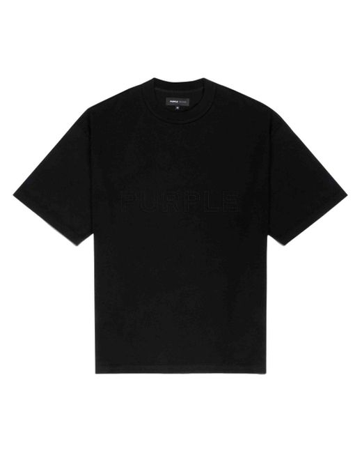Purple Brand T-Shirt mit Logo-Patch in Black für Herren