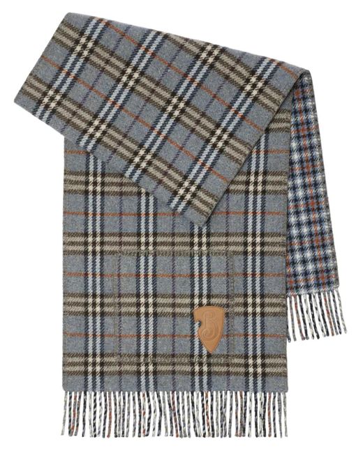Burberry リバーシブル チェック スカーフ Gray