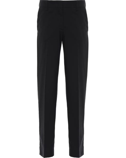Prada Black Cropped Tailored Trousers