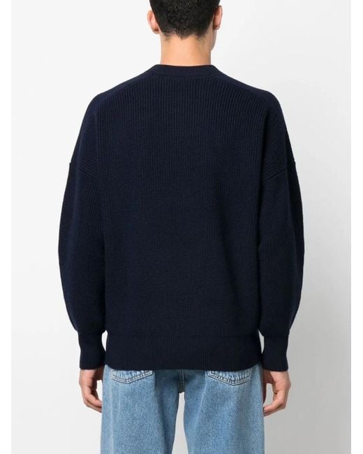 Isabel Marant Blue Barry Purl-Knit Jumper for men