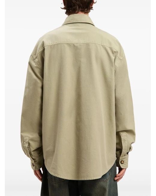 Palm Angels Green Printed Shirt for men
