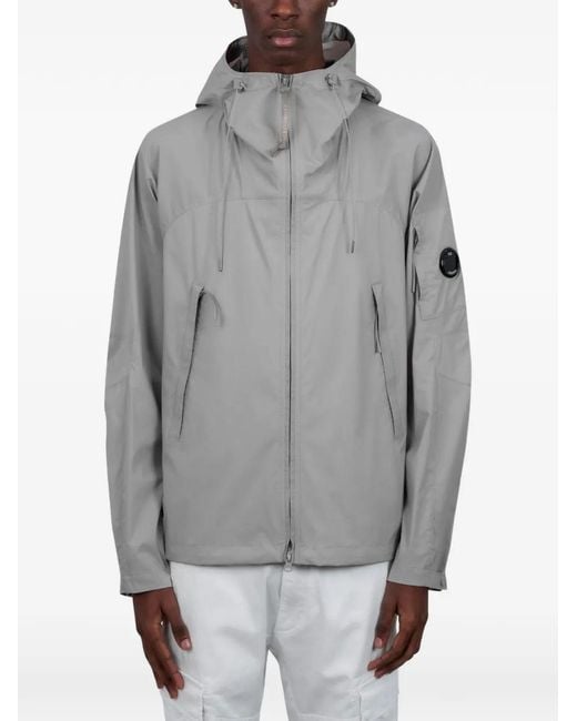 C P Company Gray Pro-Tek Hooded Lens Jacket for men