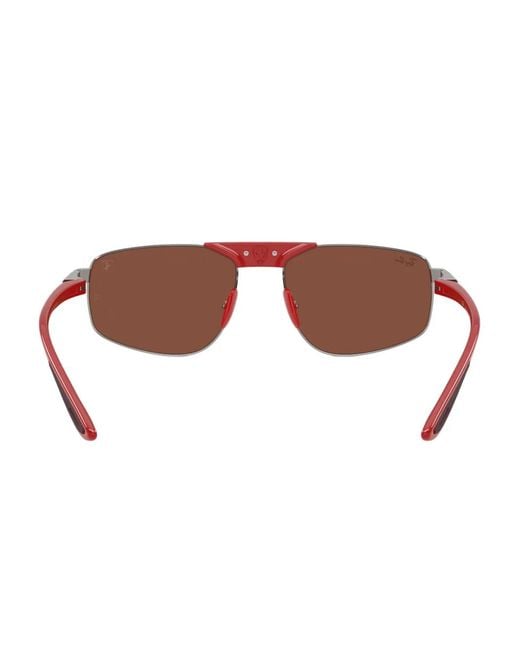 Ray-Ban Brown Textured Geometric Sunglasses