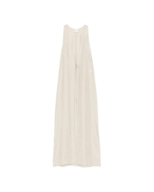 Alysi White V-Neck Sleeveless Coat