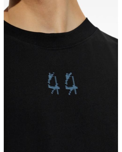 44 Label Group Black Fear Logo-Print T-Shirt