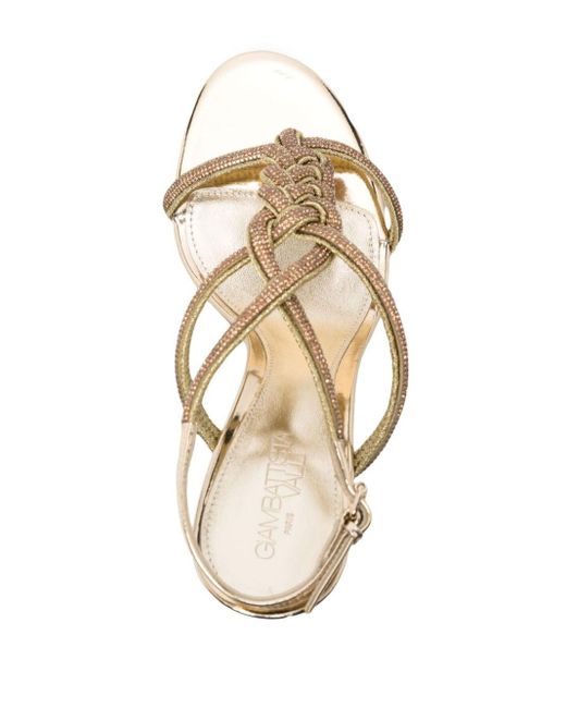 Giambattista Valli Metallic 120mm Crystal-embellished Sandals