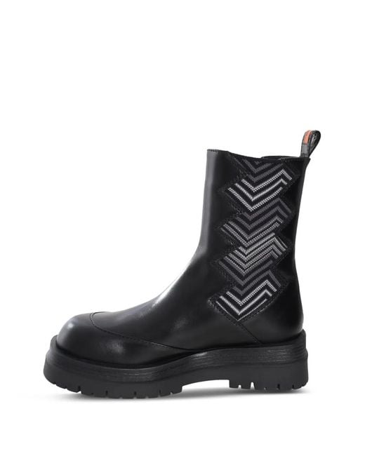 Missoni Black Embroidered-Design Boots