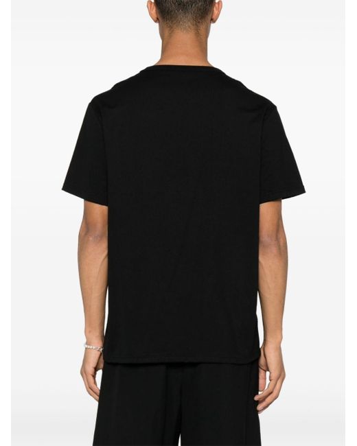 Camiseta en jersey de algodon Alexander McQueen de hombre de color Black