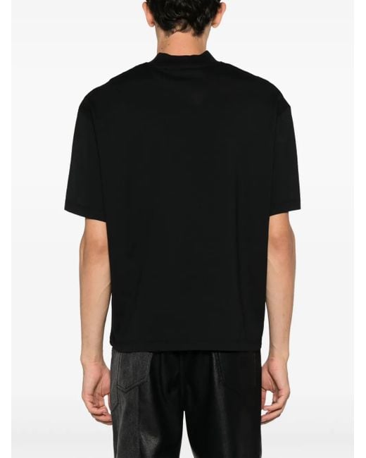 Neil Barrett Black Crew-Neck Cotton T-Shirt for men