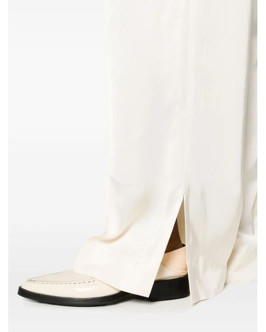 Jil Sander White Viscose Pants