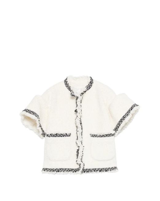 Sacai Women's White Tweed Jacket
