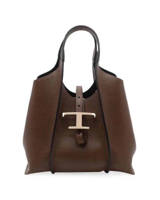Tod's Brown Mini T-Timeless Leather Tote Bag