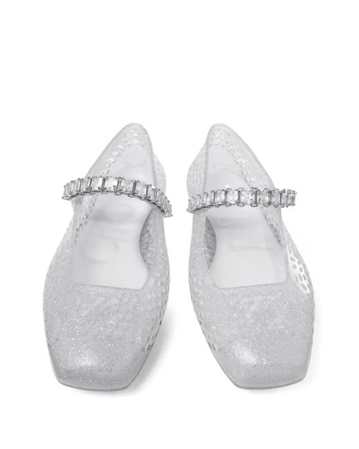 Ballerines À Détail Métallisé Jimmy Choo en coloris White