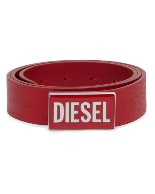 Cintura con logo B di DIESEL in Rosso | Lyst