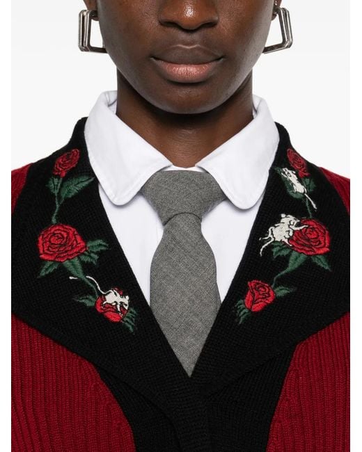 Enfants Riches Deprimes Red Rats Embroidery Button Cardigan