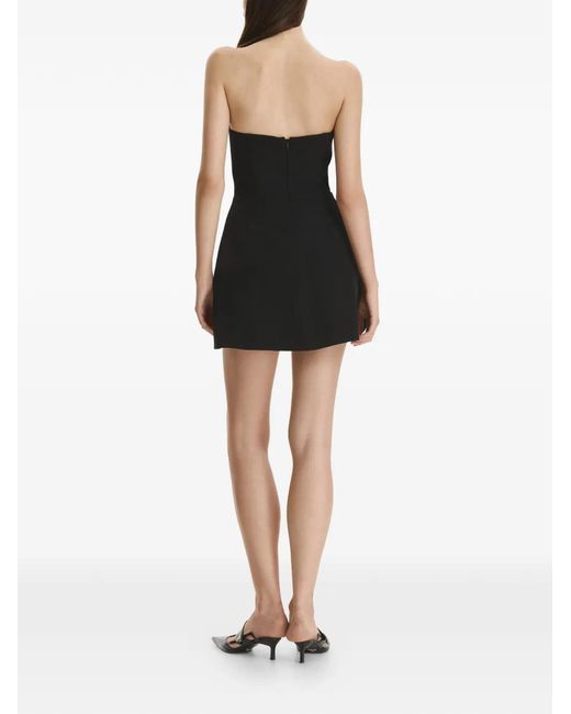 Vestiaire d'un Oiseau Libre Black Sweetheart-Neckline Mini Dress