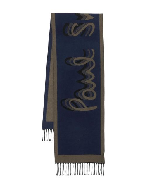 Paul Smith Signature Logo Schal in Blue für Herren