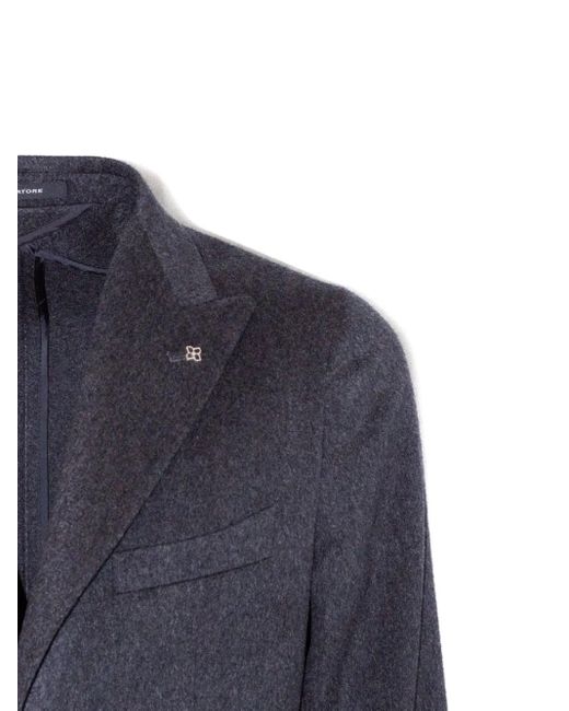 Tagliatore Blue Button Pin Blazer for men