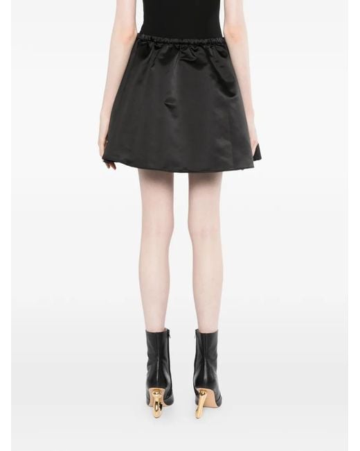 JNBY Black A-Line Mini Skirt