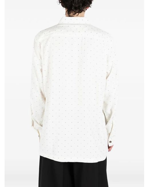 Societe Anonyme White Deadline Flap-Pocket Cotton Shirt for men