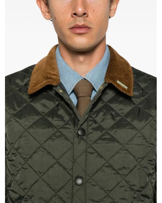 Barbour Green Liddesdale Quilted-Pattern Jacket for men