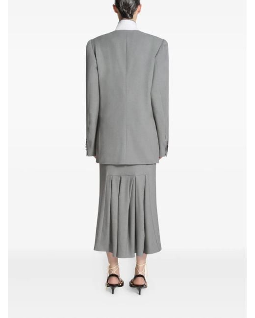 Dries Van Noten Gray Doppelreihiger Blazer