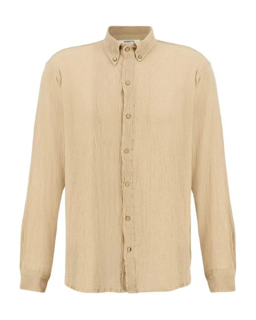 SPIRITUM TULUM Button-Down Overhemd in het Natural voor heren