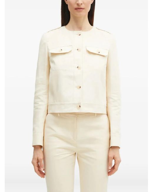 Chaqueta de algodón sin cuello KENZO de color Natural