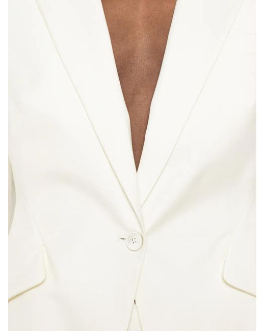 McQueen White Single-Breasted Notched-Lapel Blazer