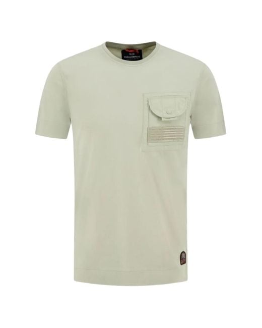 Parajumpers Green Malham Pocket-Detail Cotton T-Shirt for men