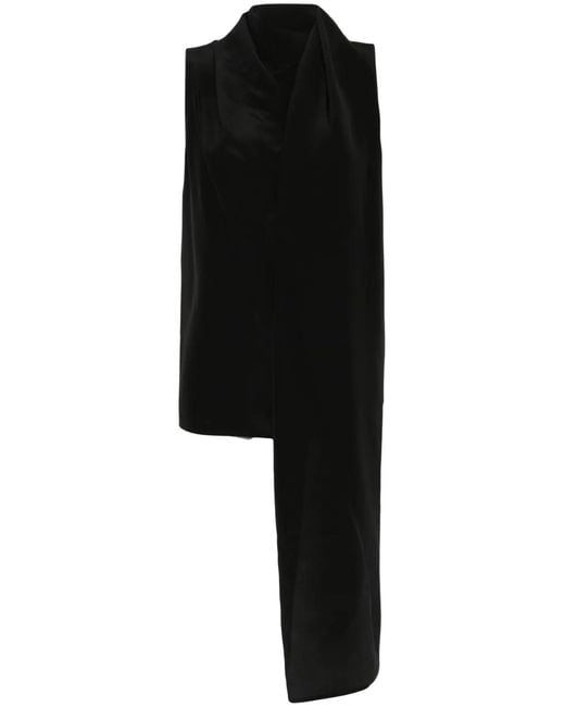 P.A.R.O.S.H. Black Silk Blouse