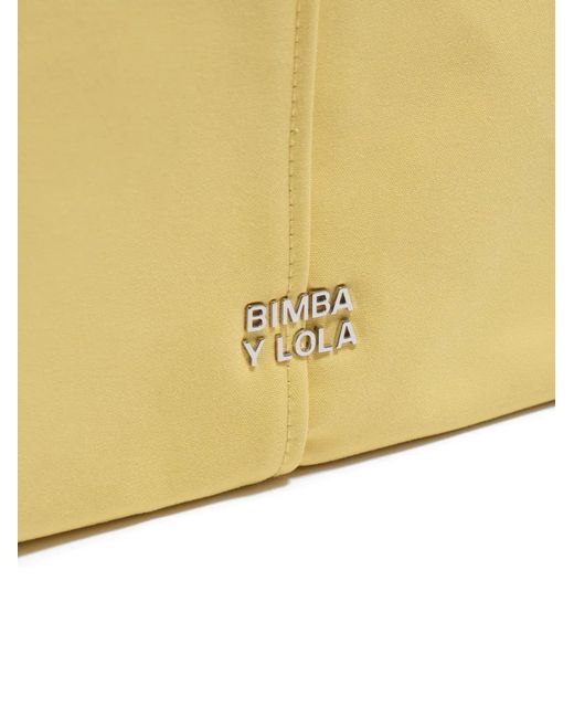 Bimba Y Lola Yellow Logo-Detail Shoulder Bag