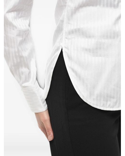 Stella McCartney White Jacquard Striped Shirt